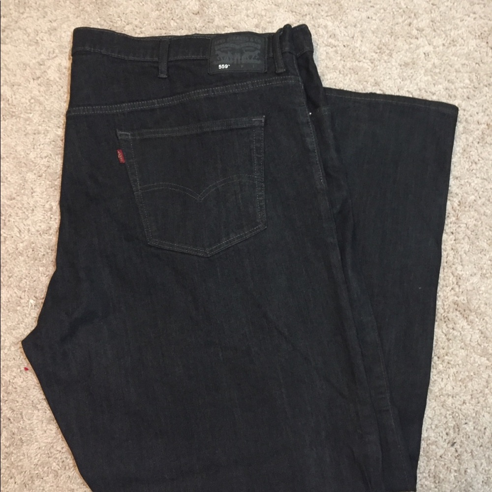 Levi 52 X 32 men’s denim black label black wash